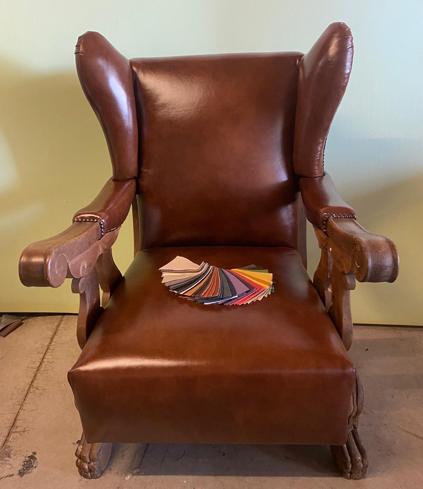 Gestoffeerde stoel met kleurstalen